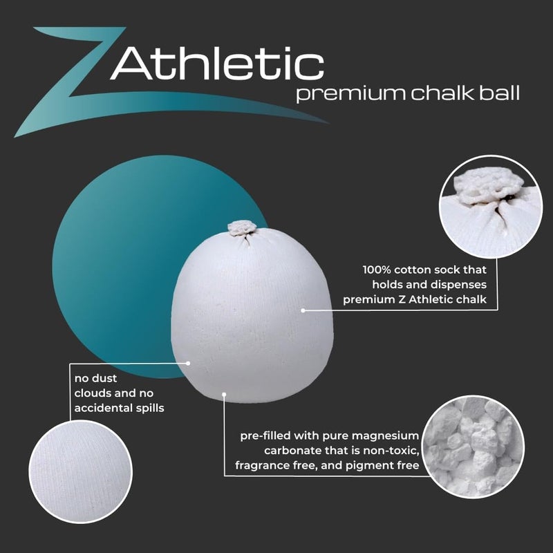 Z-Athletic Z Athletic Gym Chalk Ball - 2oz for Rock Climbing, Gymnastics, and Weightlifting - Image 4